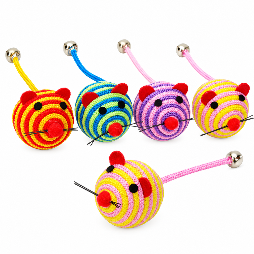 Jouet souris en corde pour chat