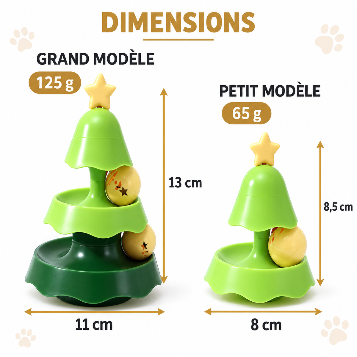 Jouet pour chat sapin de Noël avec circuit à balles