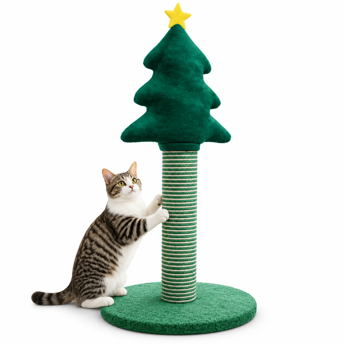 Griffoir pour chat sapin de Noël en sisal – 58 cm