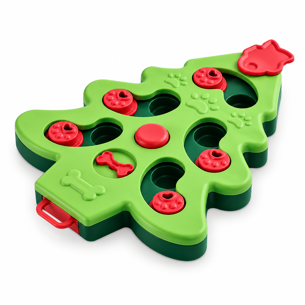 Jouet puzzle de Noël pour chat avec cachettes à friandises