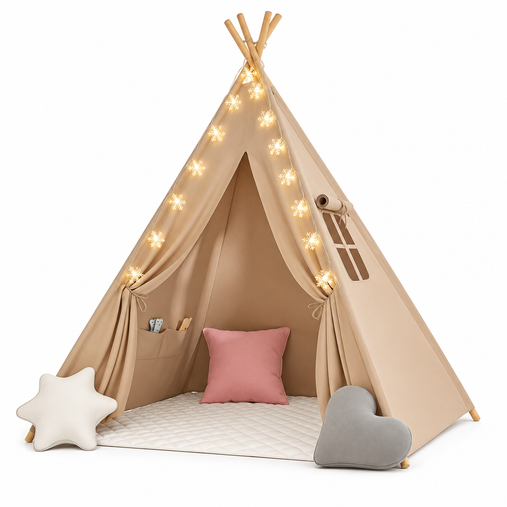 Tente tipi pour chat avec tapis moelleux et coussins