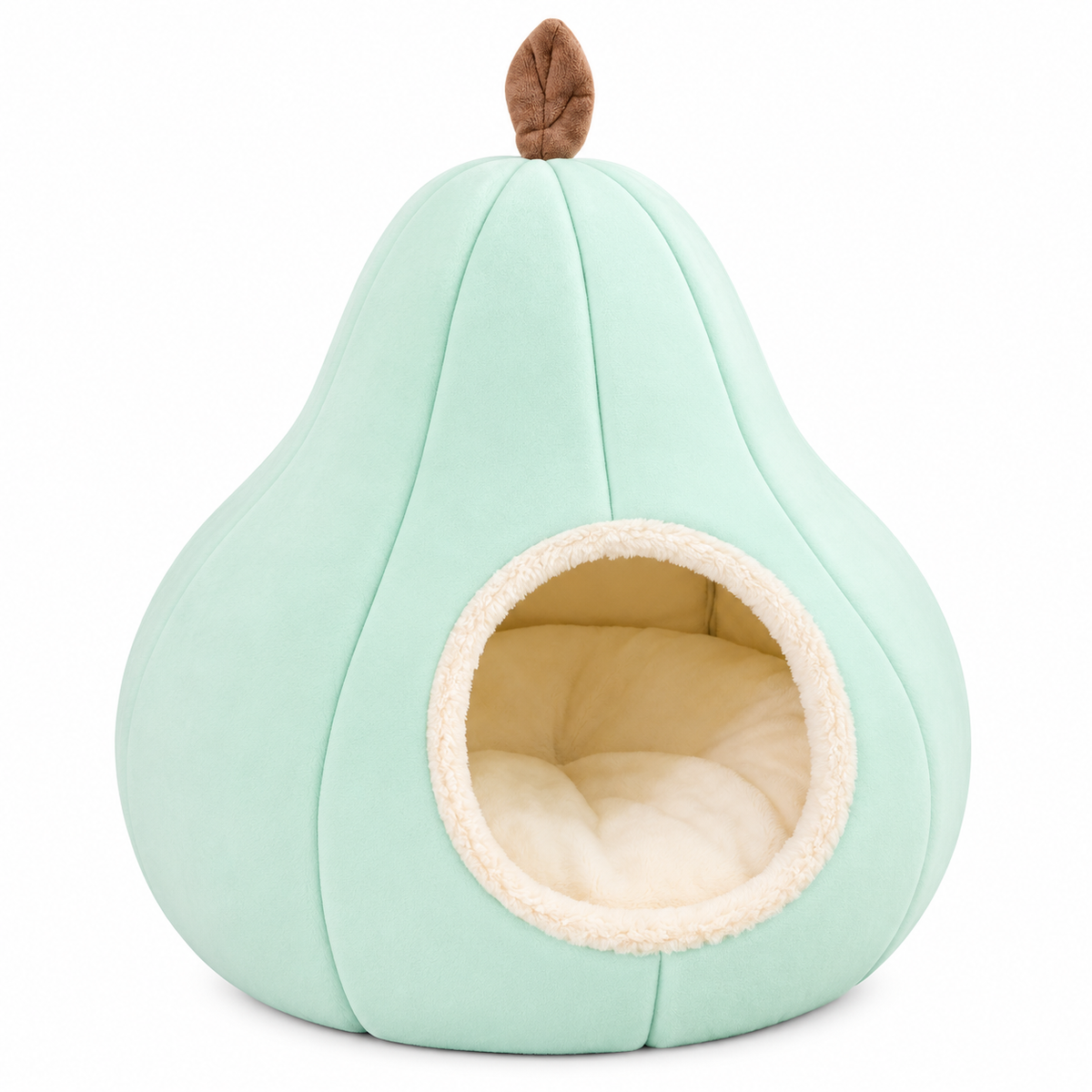 Lit pour chat en forme de poire avec intérieur douillet