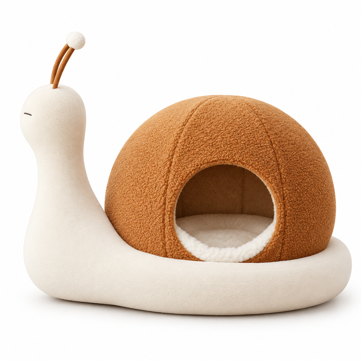 Lit pour chat en forme d’escargot avec coussin amovible et lavable