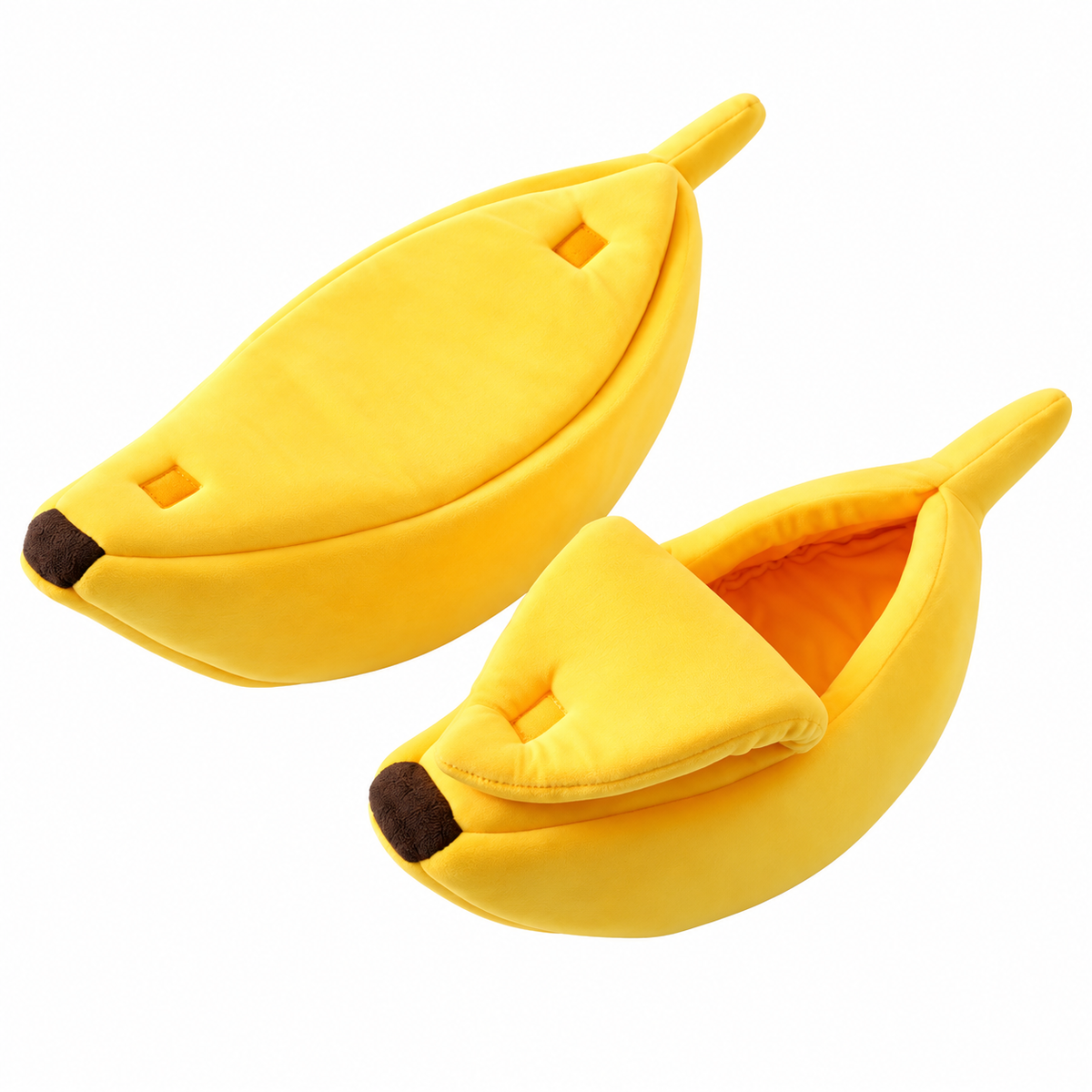 Lit pour chat en forme de banane avec rabat