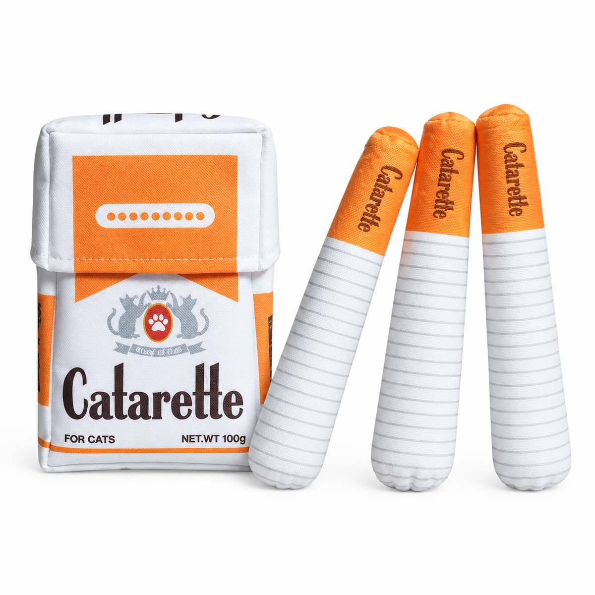 Jouet pour chat en tissu en forme de cigarette