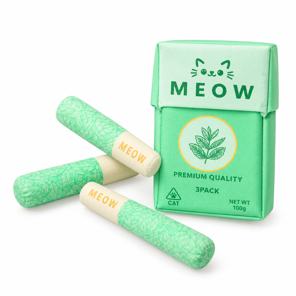 Jouet pour chat en tissu en forme de cigarette