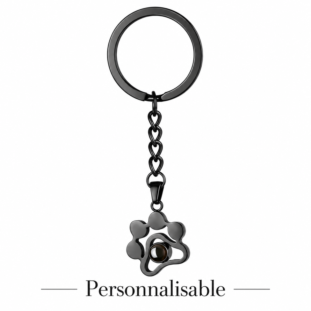 Porte-clés patte personnalisé avec photo de votre animal